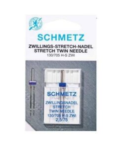 Ago Gemello Stretch Sistema 130/705 HS ZWI distanza 2,5 finezza 75 Schmetz