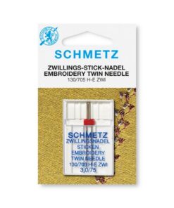 Ago Gemello per Ricamo (Embroidery) Sistema 130/705 H-E ZWI distanza 3,0 finezza 75 - Schmetz