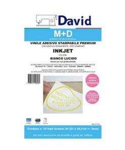 Vinile adesivo stampabile INKJET permanente - colore BIANCO LUCIDO
