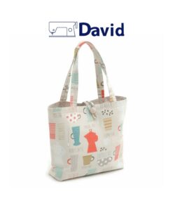 Borsa/bag artigianale a tracolla "motivo tazze caffè"