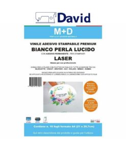 Vinile adesivo stampabile LASER - BIANCO PERLA LUCIDO