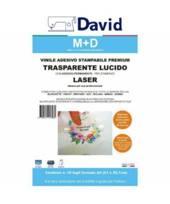 Vinile adesivo stampabile LASER - TRASPERENTE LUCIDO
