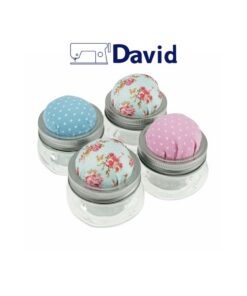 Mini barattolo in vetro con puntaspilli